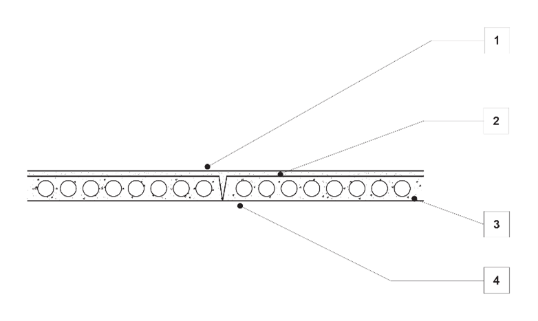 Figure J4D7d: 150 mm hollow-core concrete planks